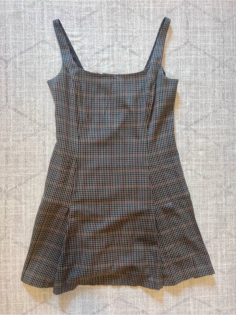 Gap Square-Neck Pleated Mini Dress